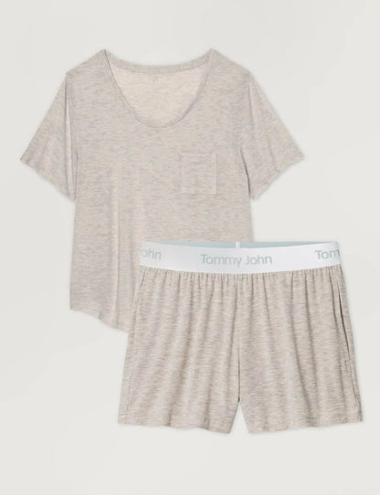 Women's Second Skin Sleep Pocket Tee & Short Set