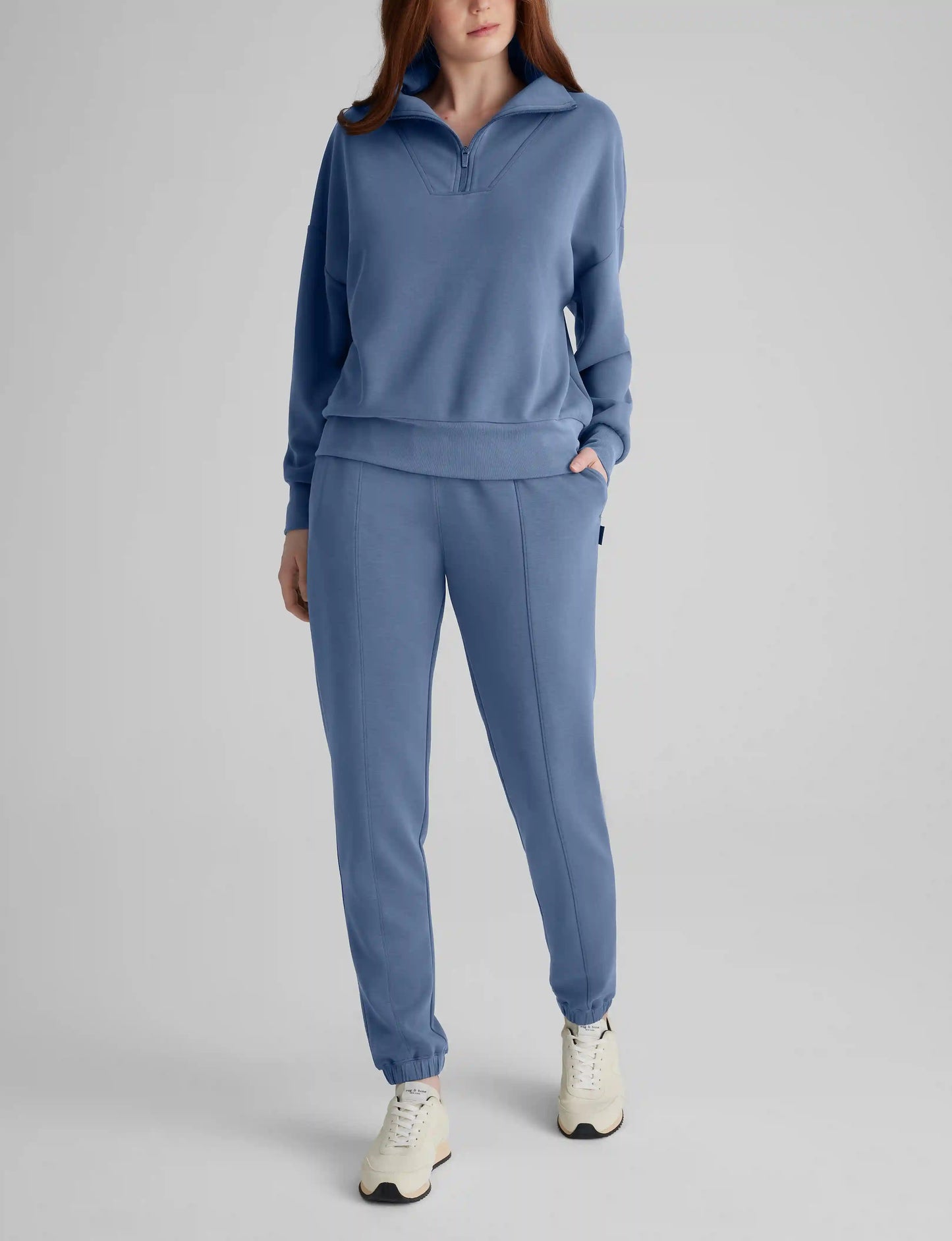 Women's Luxe Traveler Knit Quarter Zip & Jogger Set