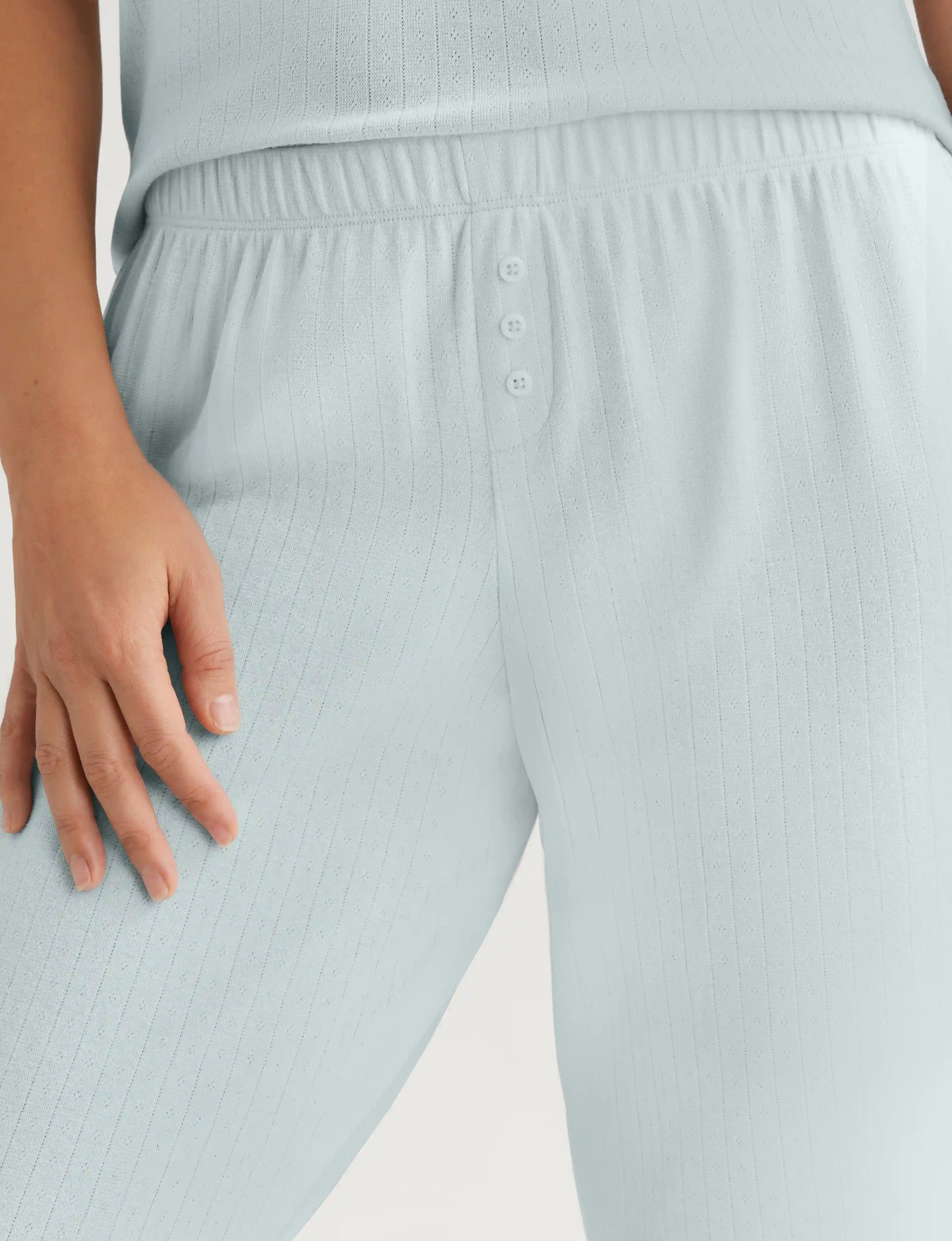 Women's Cotton Pointelle Rib Pant