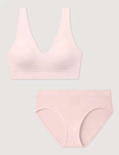 Second Skin Pullover V-Neck Bra & Brief Set