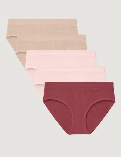 Women's Second Skin Luxe Rib Brief (5-Pack)