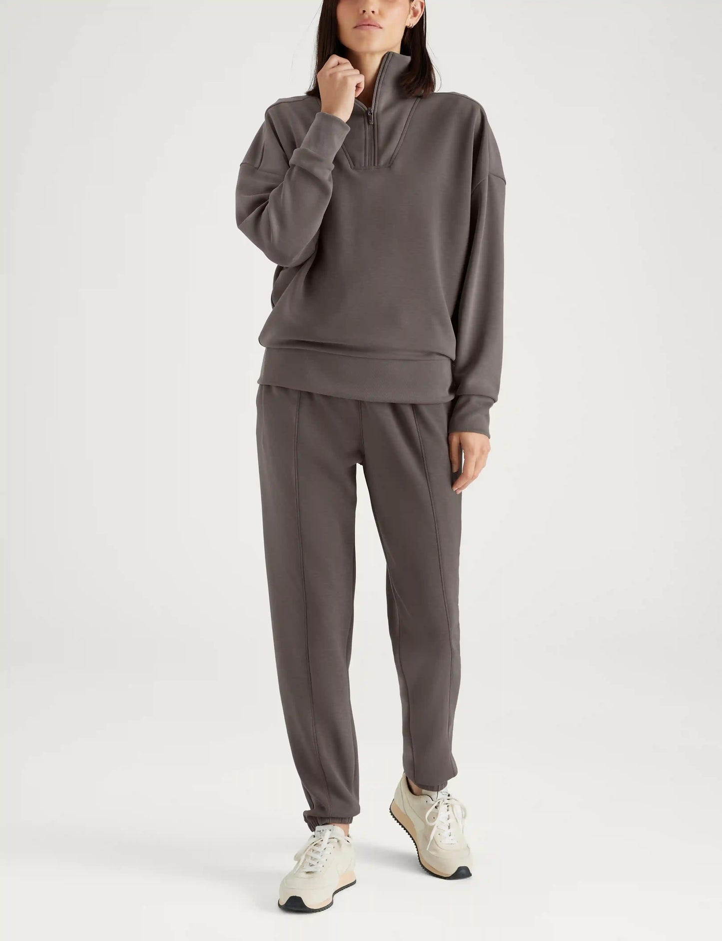 Women's Luxe Traveler Knit Quarter Zip & Jogger Set
