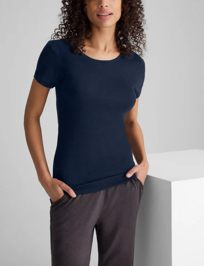 Women's Micro Rib Cap Sleeve Tee
