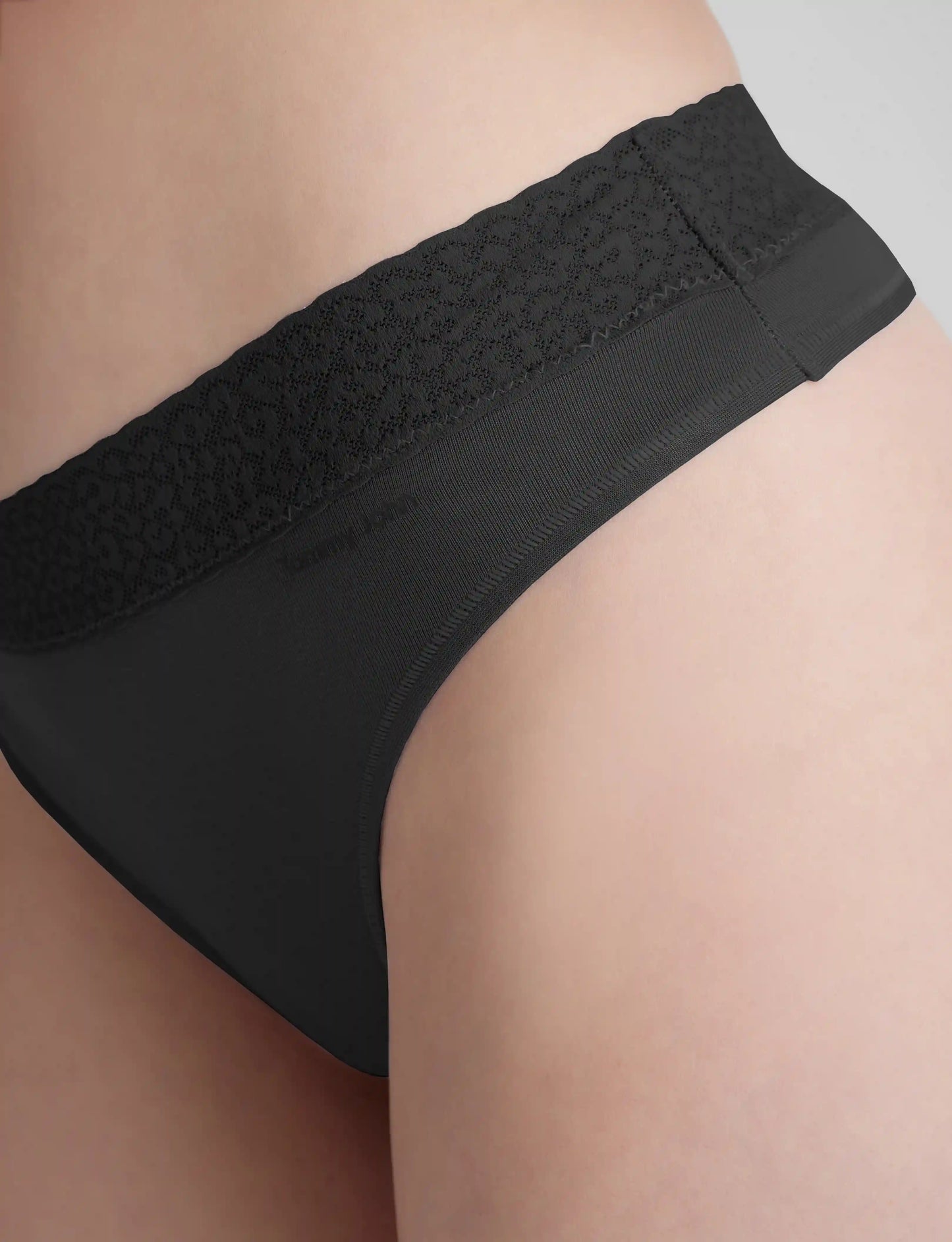 Women's Second Skin Thong, Lace Waist