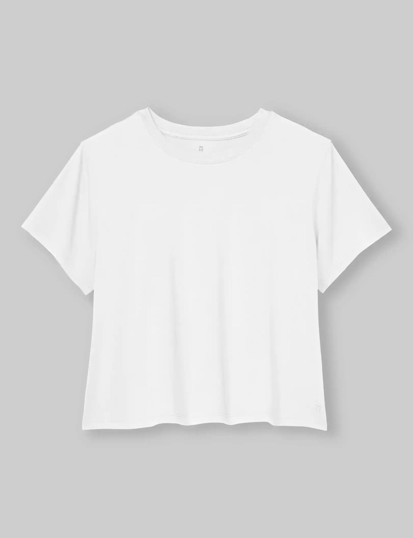 Women's Second Skin Not-Too-Cropped Crew Neck Tee