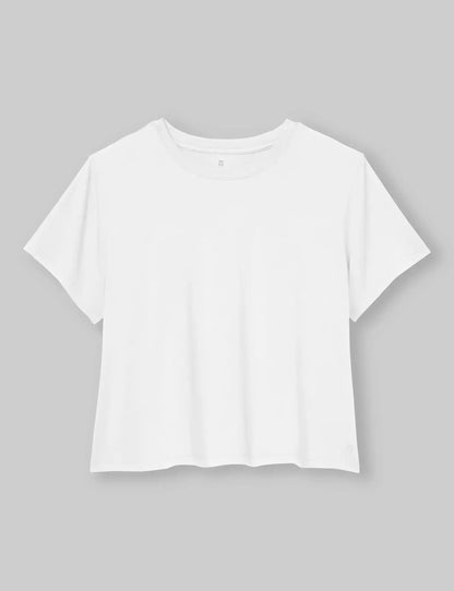Women's Second Skin Not-Too-Cropped Crew Neck Tee