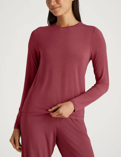 Women's Second Skin Luxe Rib Long Sleeve Crew Neck