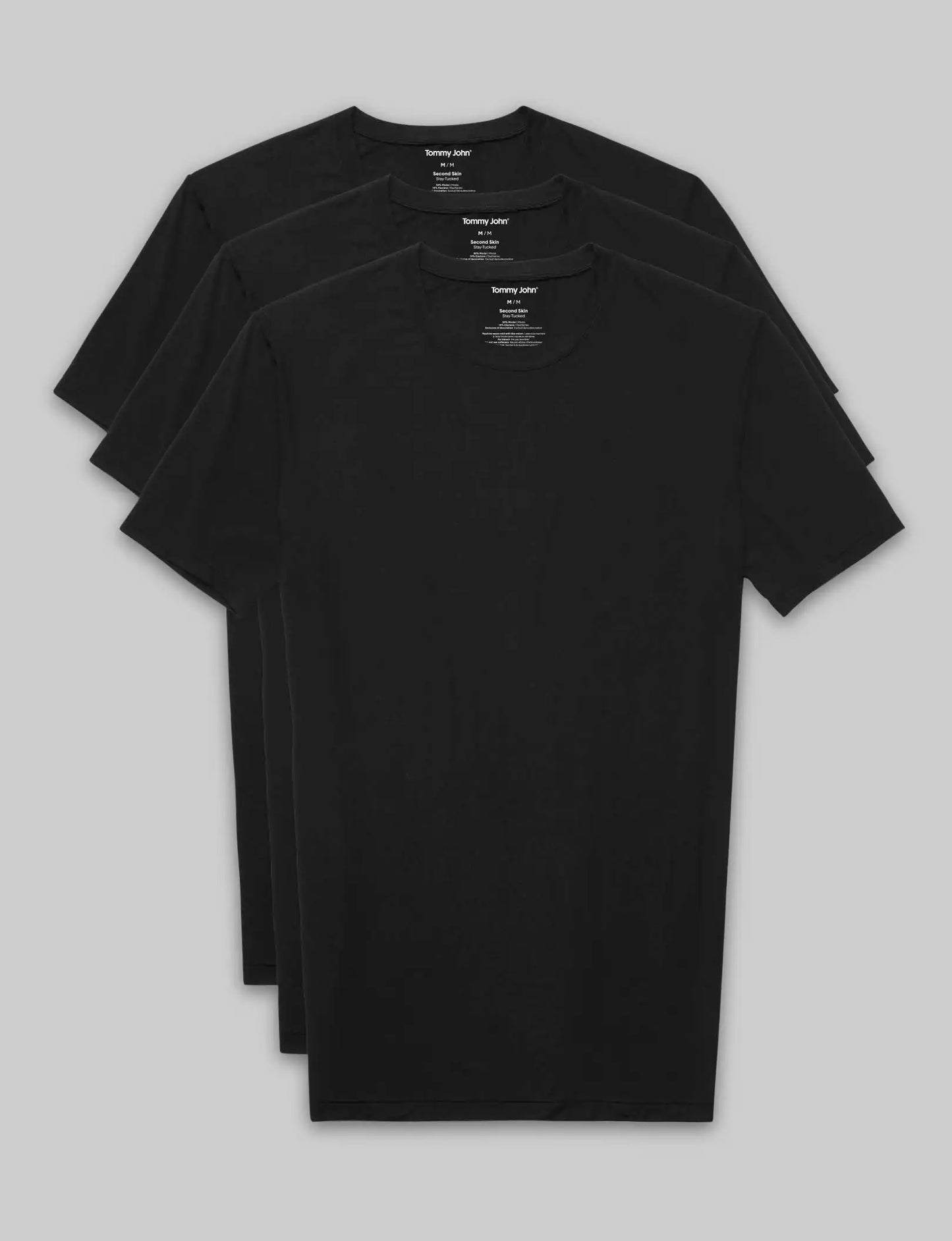 Second Skin Crew Neck Stay-Tucked Undershirt (3-Pack)