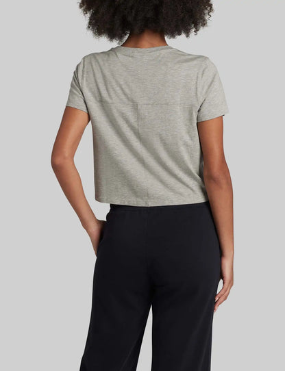 Women's Second Skin Not-Too-Cropped Crew Neck Tee