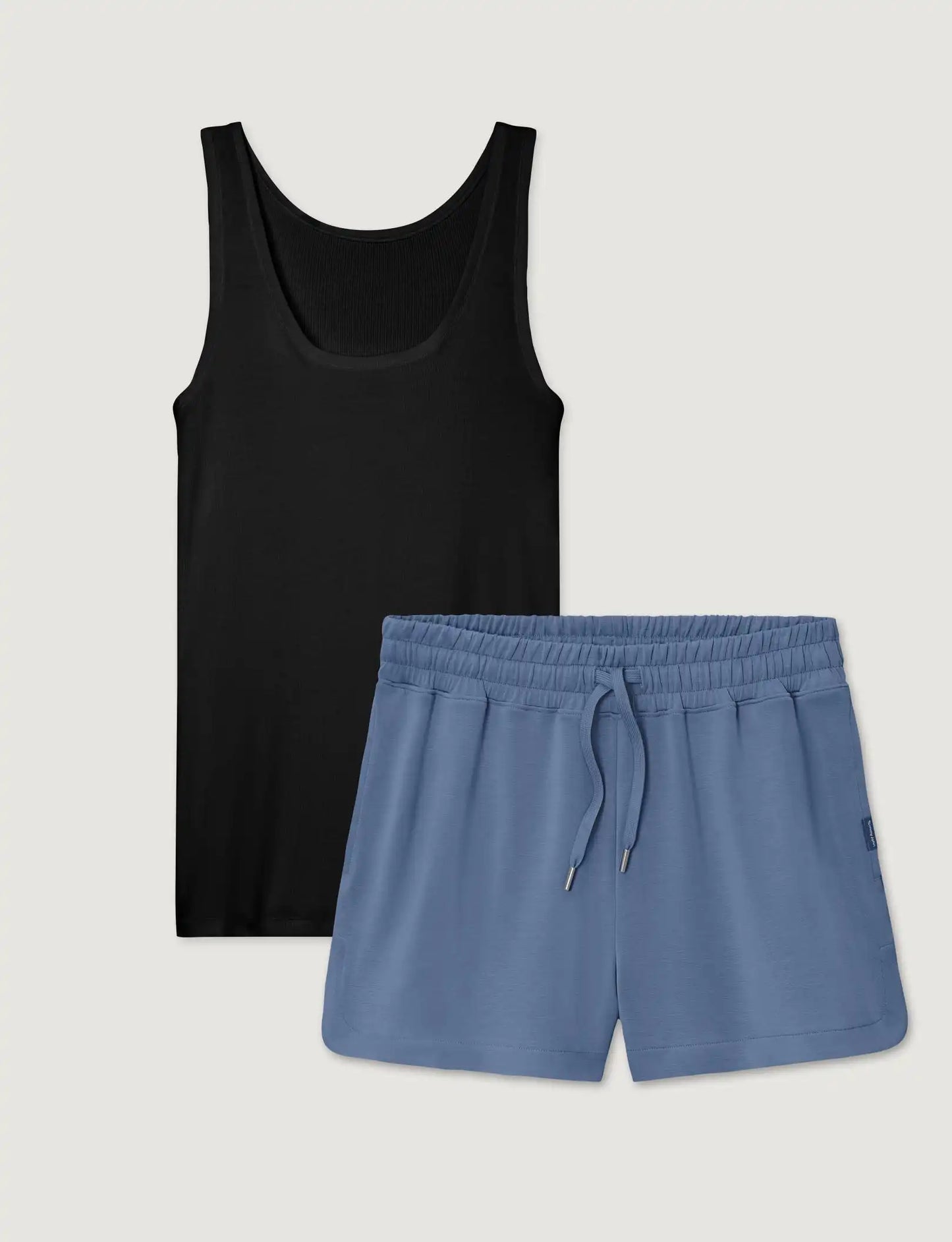 Women's Micro Rib Tank & Luxe Traveler Knit Short Set