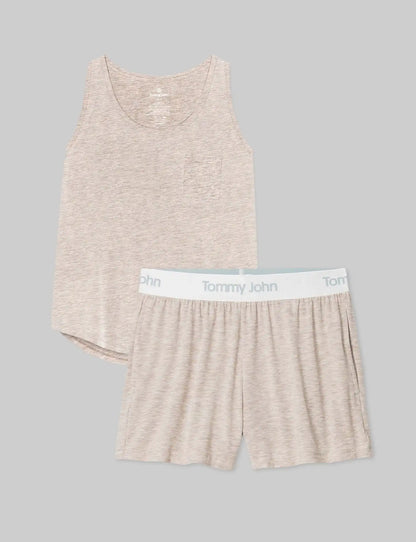 Women's Second Skin Sleep Pocket Tank & Short Set