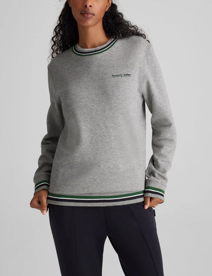Varsity Stripe Crewneck Sweatshirt