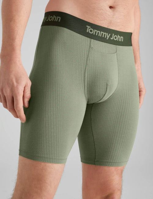 Second Skin Luxe Rib Mid-Length Boxer Brief 6"