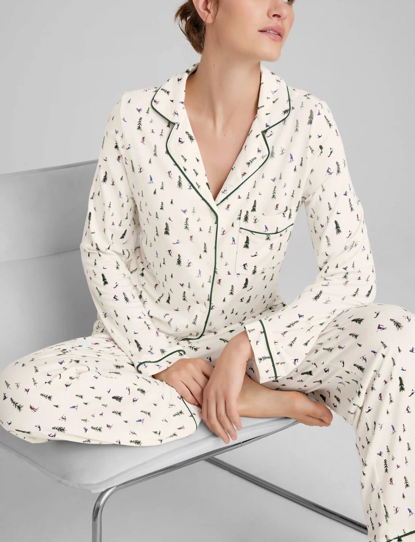 Women's Downtime Long Sleeve Pajama Top & Pant Set