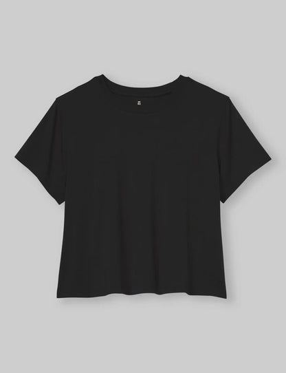 Women's Second Skin Not-Too-Cropped Crew Neck Tee