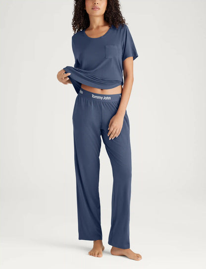 Women's Second Skin Sleep Pocket Tee & Pant Set
