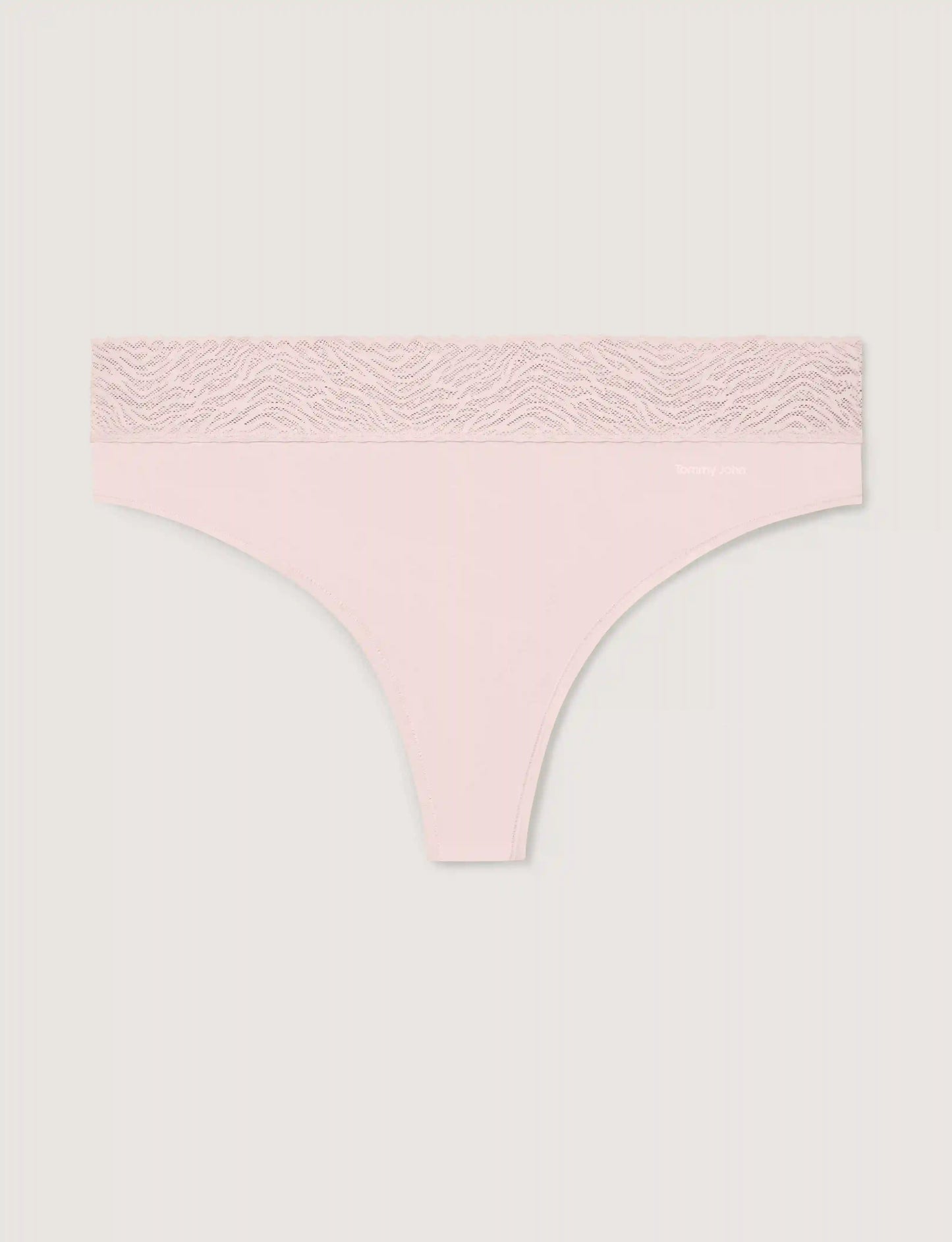 Women's Cool Cotton Thong, Lace Waist