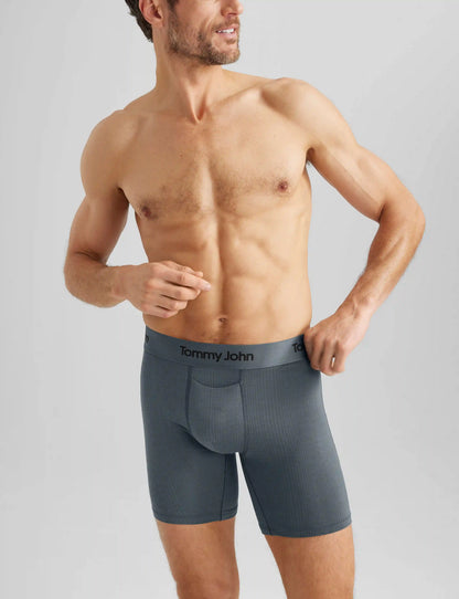 Second Skin Luxe Rib Mid-Length Boxer Brief 6"
