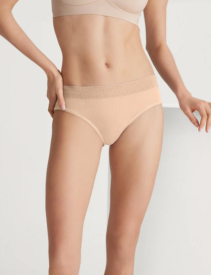 Women's Second Skin Brief, Lace Waist