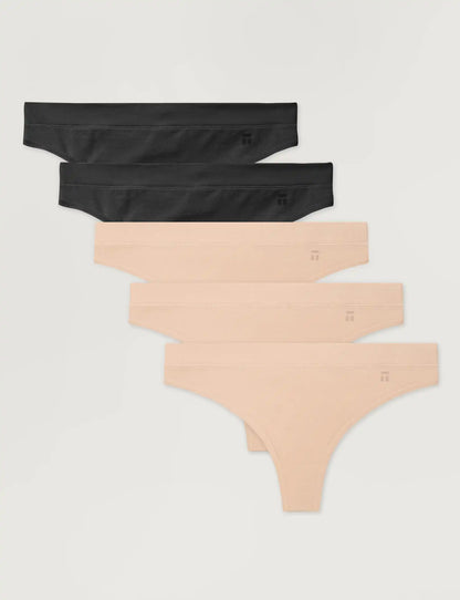 Women's Cool Cotton Thong (5-Pack)
