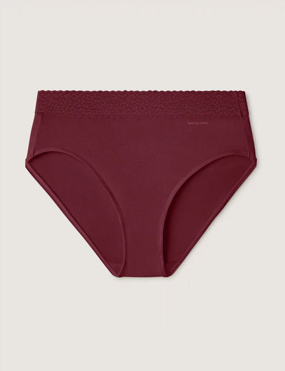 Women's Second Skin High Rise Brief, Lace Waist