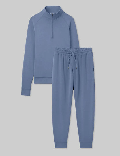 Luxe Traveler Knit Quarter Zip & Jogger Set