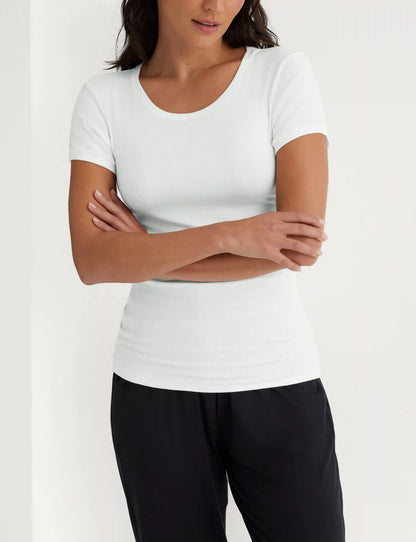Women's Micro Rib Cap Sleeve Tee