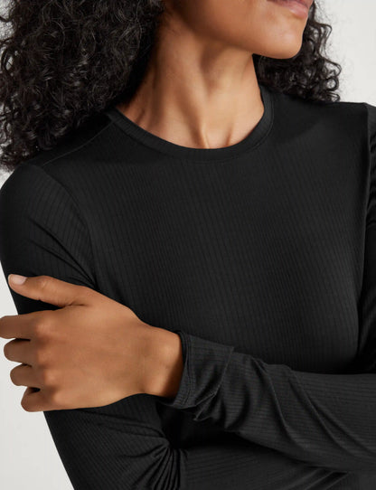 Women's Second Skin Luxe Rib Long Sleeve Crew Neck