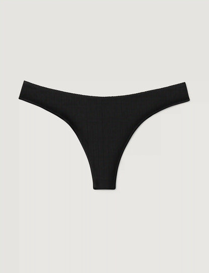 Women's Cotton Pointelle Thong