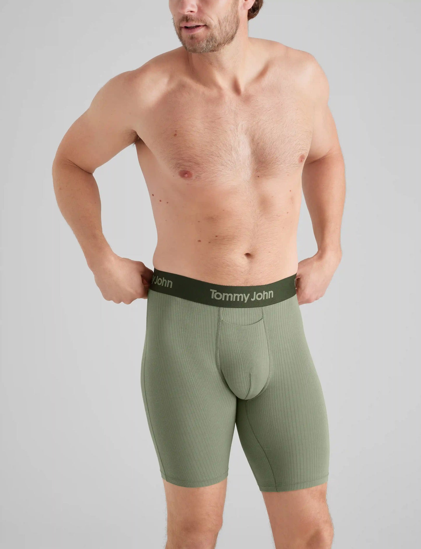 Second Skin Luxe Rib Mid-Length Boxer Brief 6"