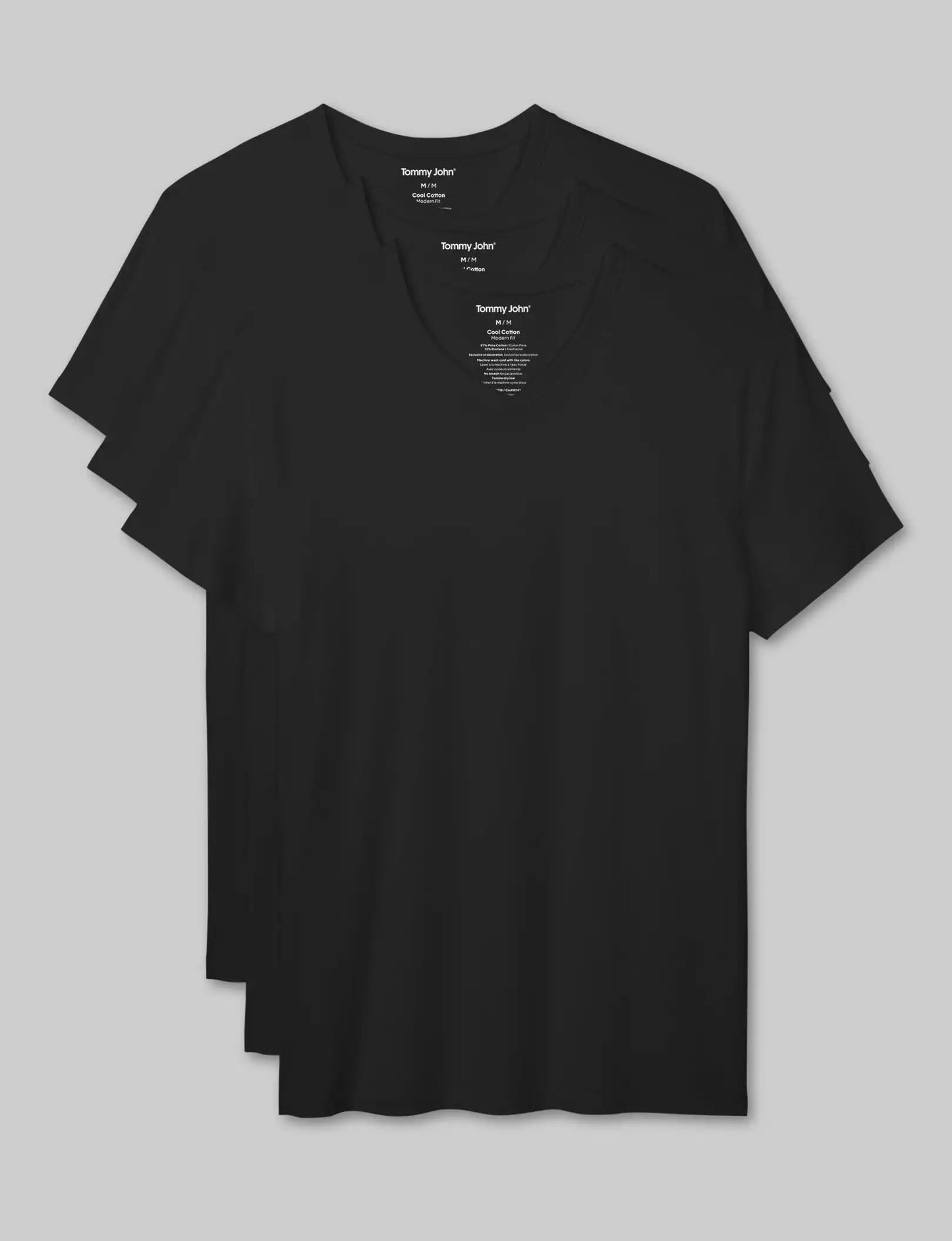 Cool Cotton High V-Neck Modern Fit Undershirt (3-Pack)