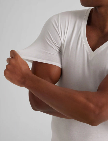 Cool Cotton Deep V-Neck Stay-Tucked Undershirt (3-Pack)