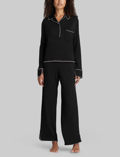 Women's Downtime Pullover Long Sleeve Pajama Top & Pant Set