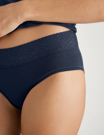 Women's Cool Cotton Brief, Lace Waist