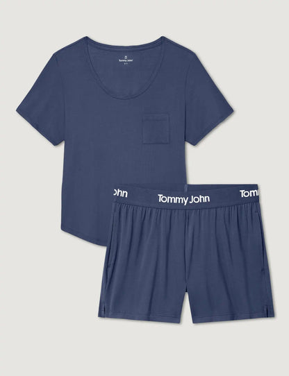 Women's Second Skin Sleep Pocket Tee & Short Set