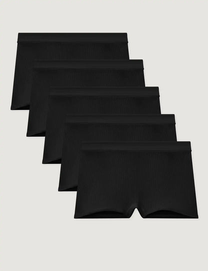 Women's Second Skin Luxe Rib Boyshort (5-Pack)