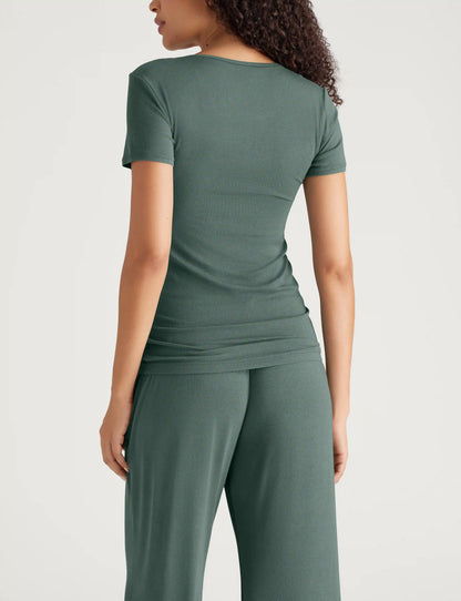 Women's Micro Rib Cap Sleeve Tee
