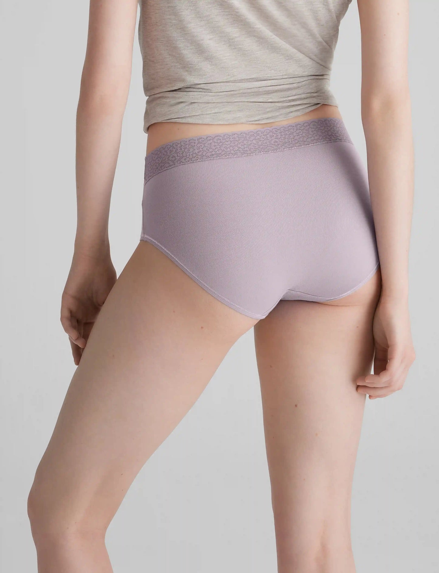 Women's Second Skin High Rise Brief, Lace Waist