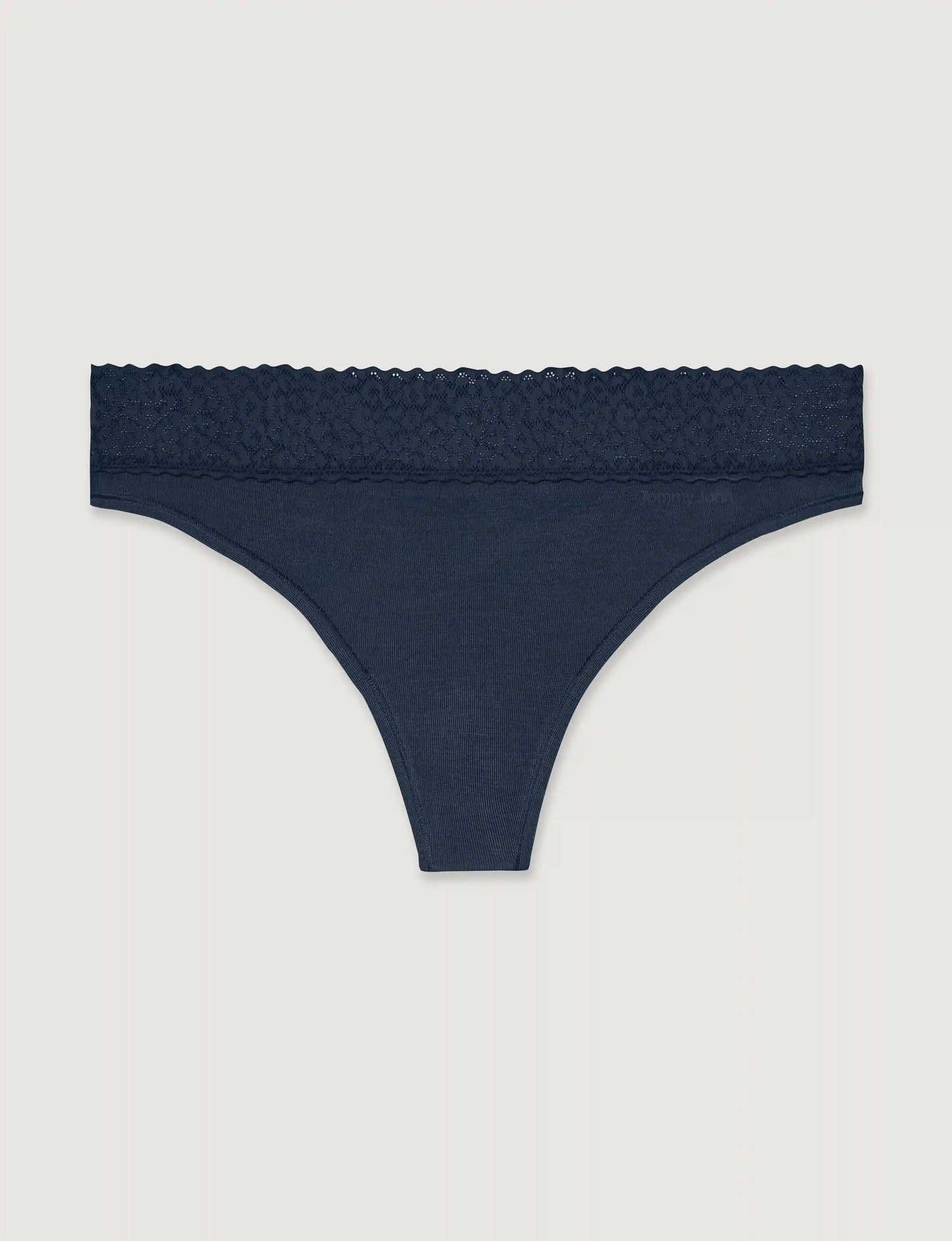 Women's Second Skin Thong, Lace Waist