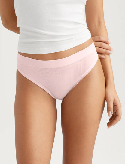 Women's Second Skin Luxe Rib Thong (3-Pack)