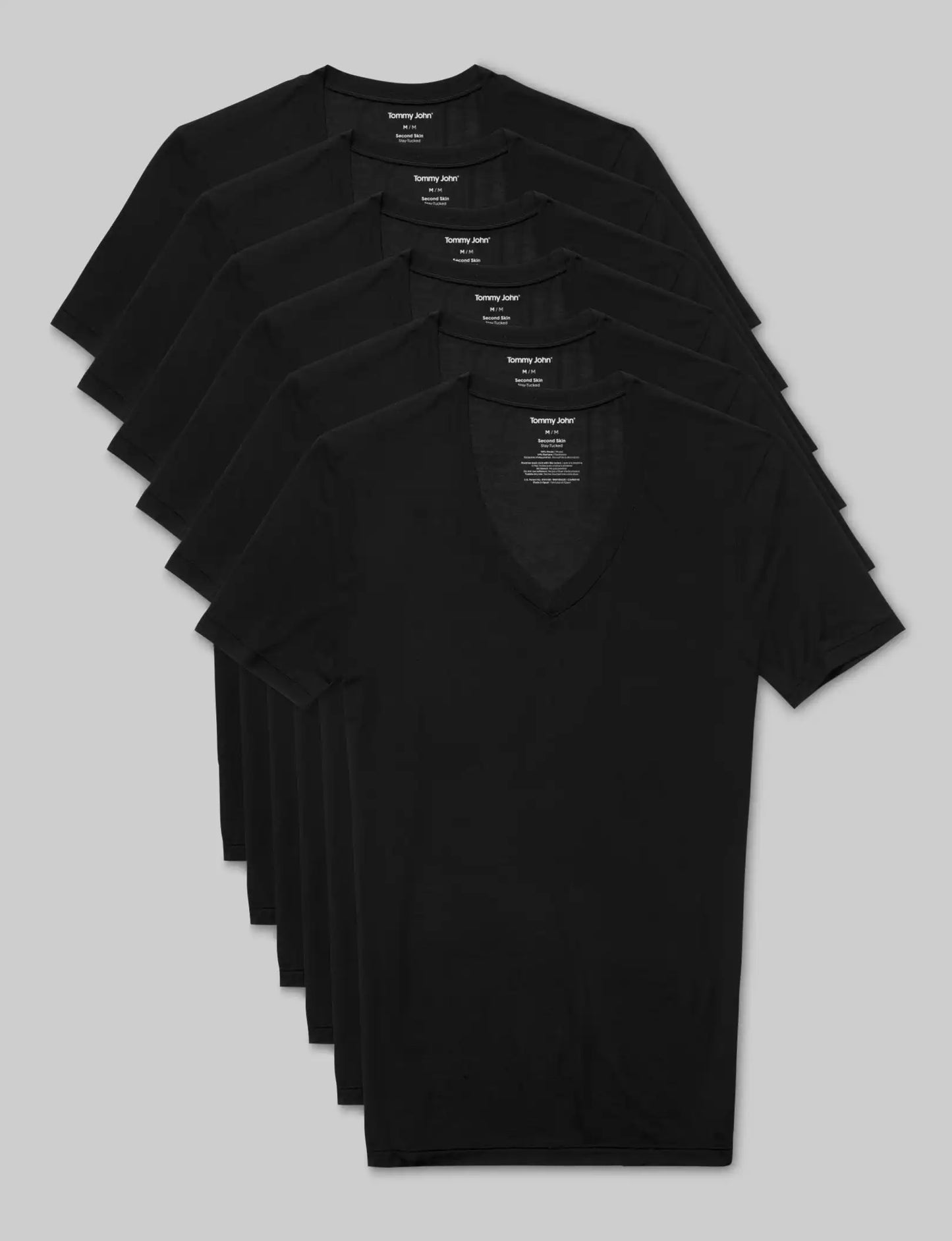 Second Skin Deep V-Neck Stay-Tucked Undershirt (6-Pack)