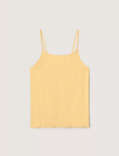 Women's Cotton Pointelle Rib Camisole