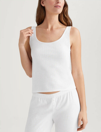 Women's Cotton Pointelle Rib Tank & Pant Set