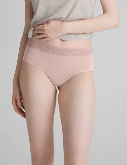 Women's Second Skin High Rise Brief, Lace Waist