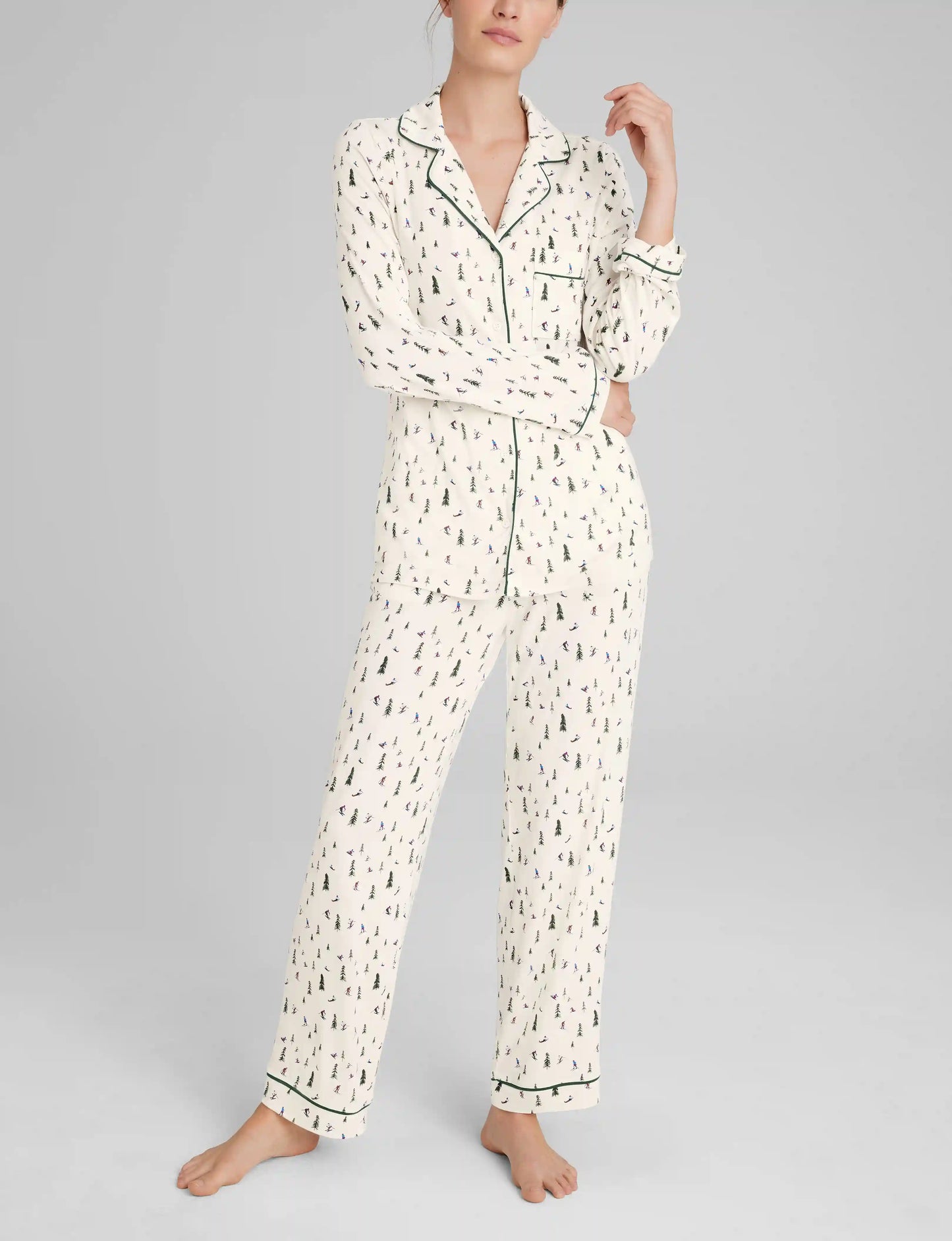 Women's Downtime Long Sleeve Pajama Top & Pant Set