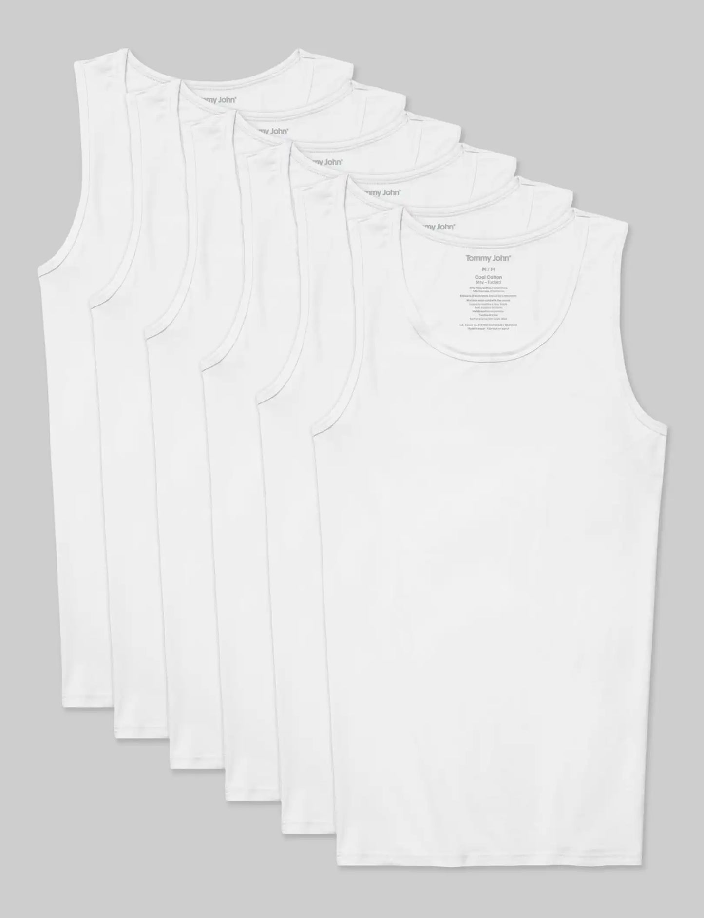 Cool Cotton Tank Stay-Tucked Undershirt (6-Pack)