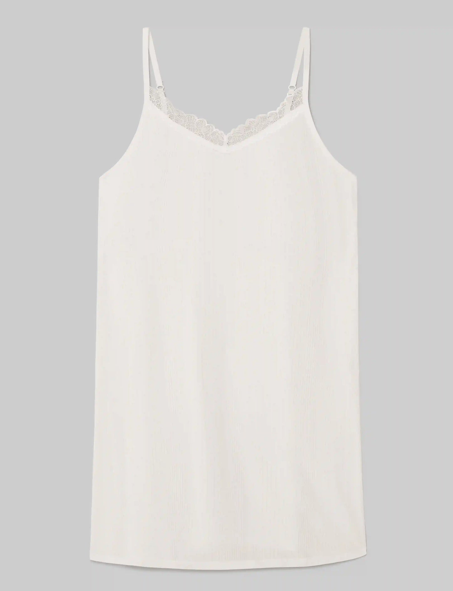 Women's Second Skin Luxe Rib Lace Chemise