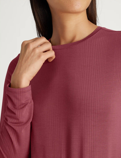 Women's Second Skin Luxe Rib Long Sleeve Crew Neck