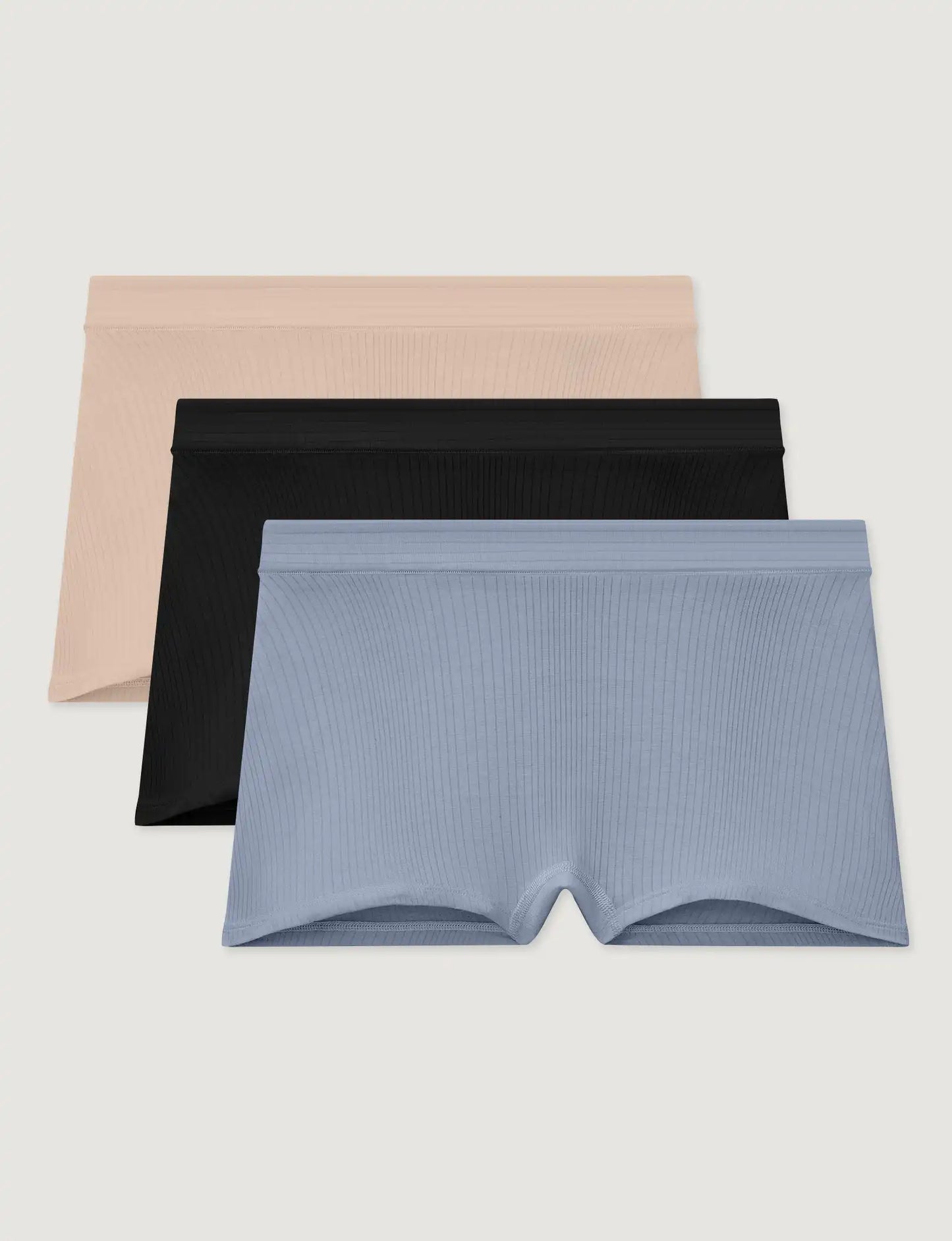 Women's Second Skin Luxe Rib Boyshort (3-Pack)