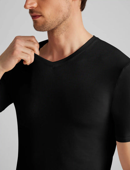 Second Skin High V-Neck Stay-Tucked Undershirt (3-Pack)